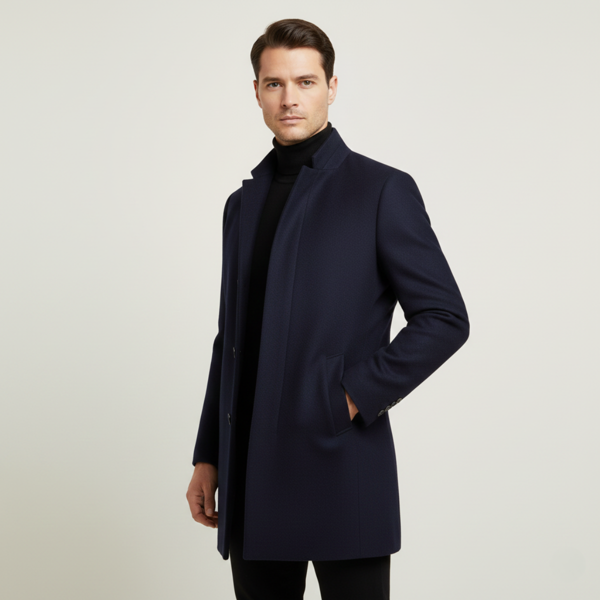 Timeless Water Resistant Mens Trench Coat