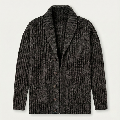 Thick Knit Men's Shawl Collar Sweater Cardigan