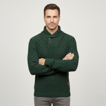 Classic Mens Thick Cable Knit Sweater