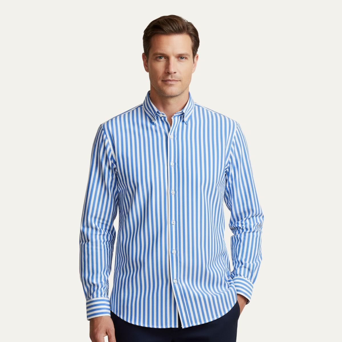 Classic Stripe Casual Mens Shirt