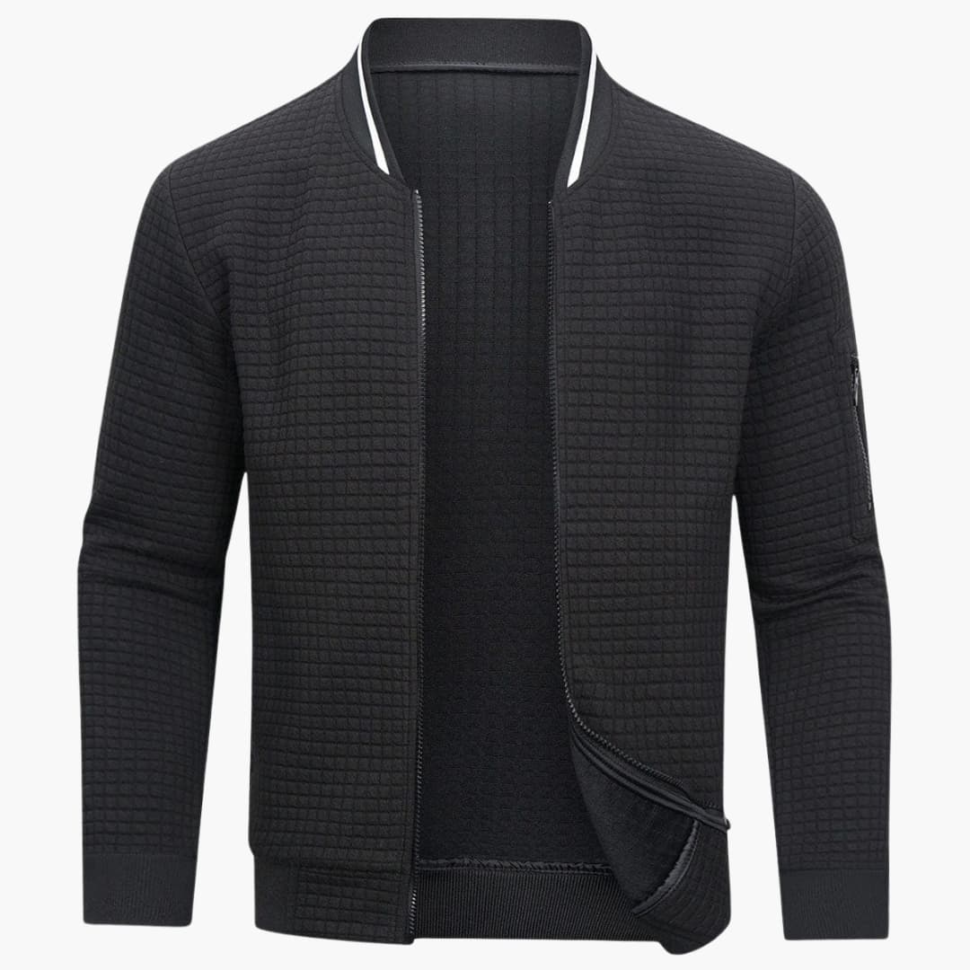Men's Zip Up Ribbed Sweater - Olytrend