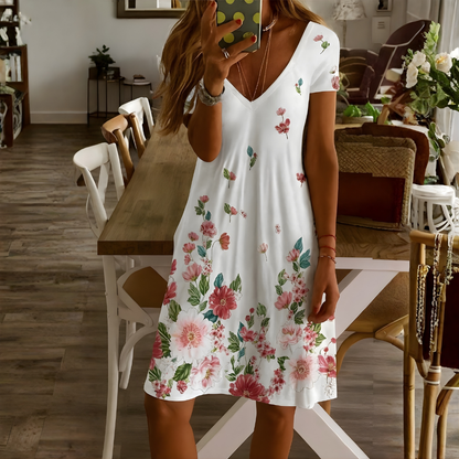 Casual V Neck Summer Dress