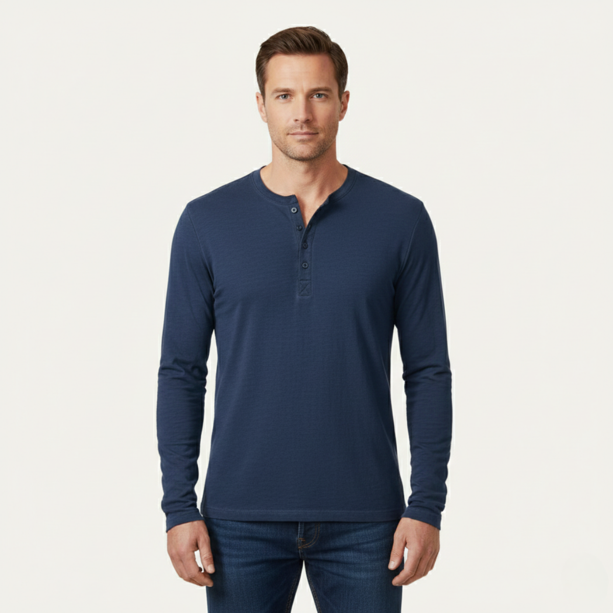 Classic Men's Cotton Long Sleeve Shirt