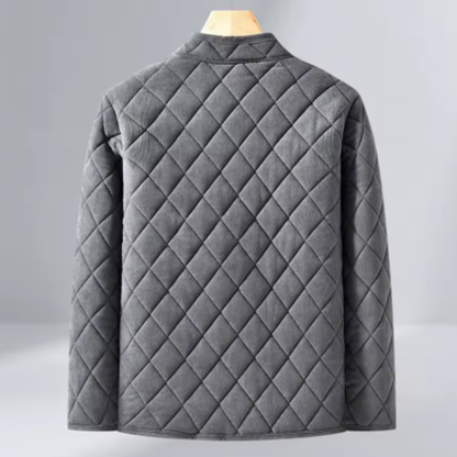 Warm Padded Mens Quilted Winter Coat with Fleece Inside