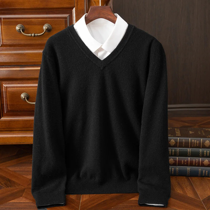 Cozy Men's Crew Neck Cashmere Sweater