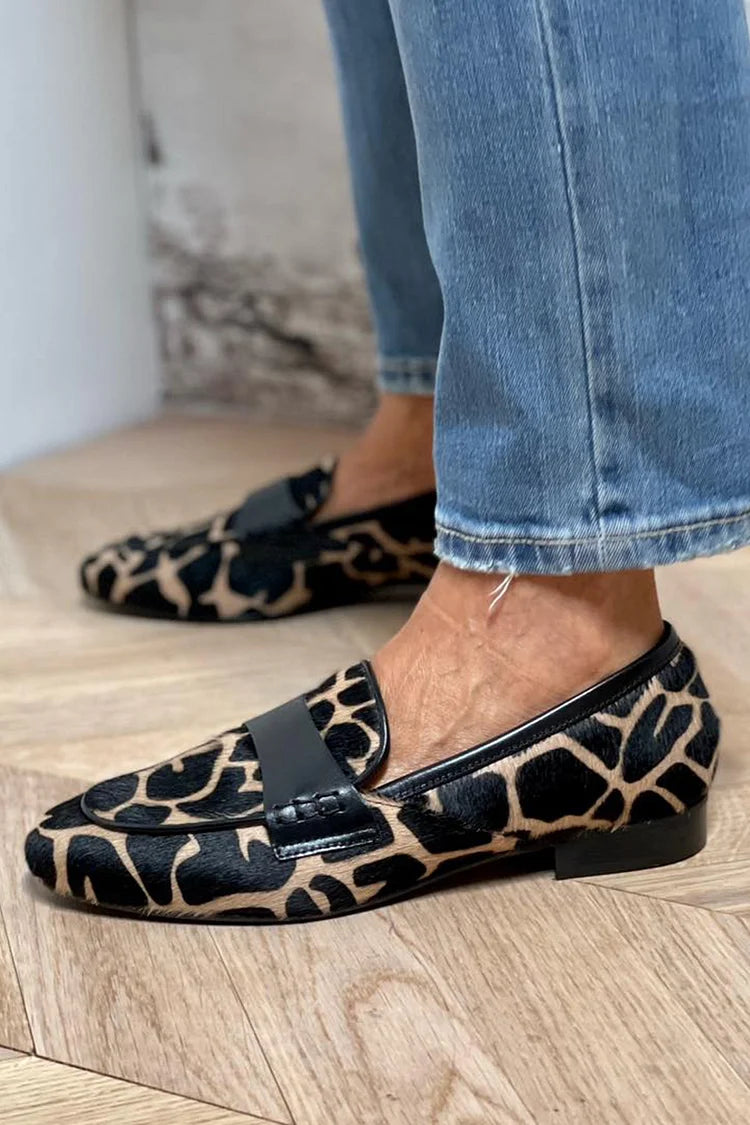 Comfy Chic Cow Pattern Slip On Shoes