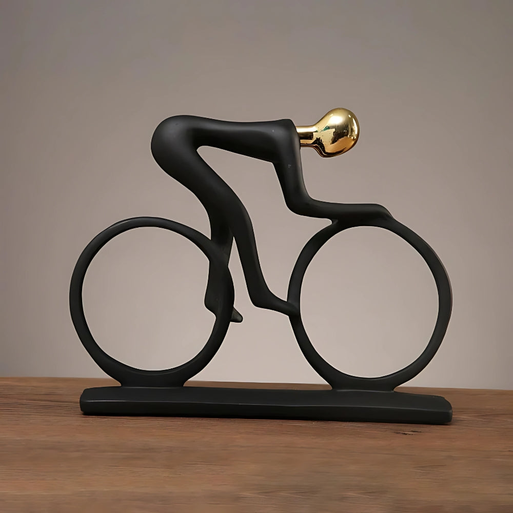 Modern Bike Rider Statue Decor - Nocini