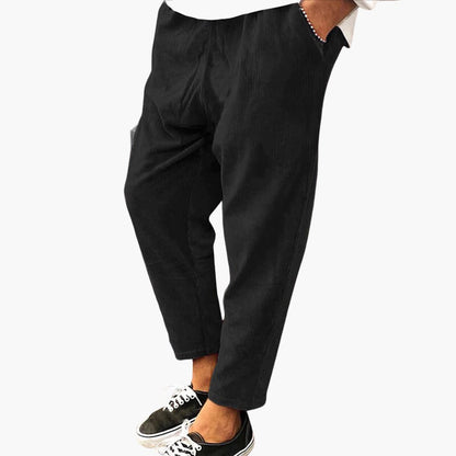Men's Lightweight Polyester Pants with Stretch Waist - Olytrend