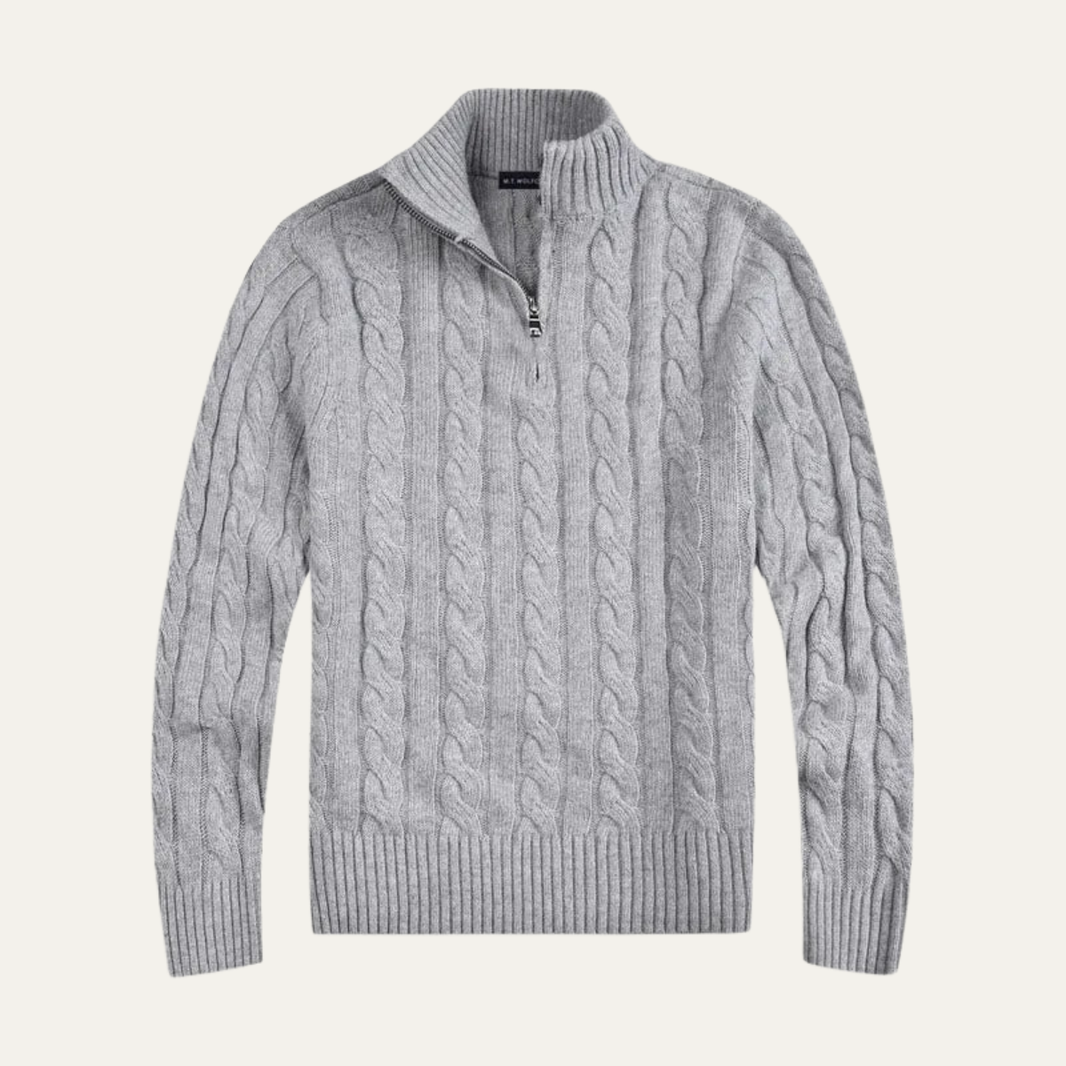 Luxury Merino Wool Men's Half Zip Sweater