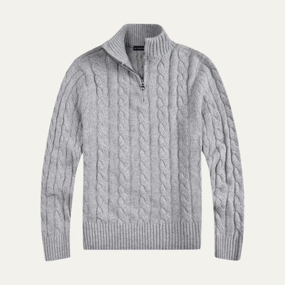 Luxury Merino Wool Men's Half Zip Sweater