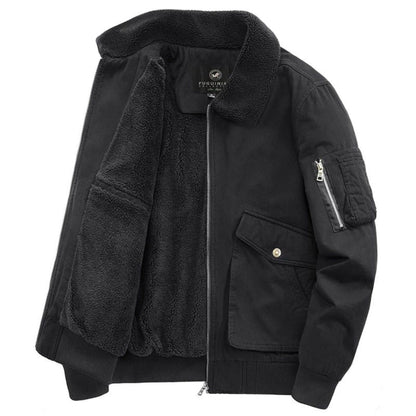 Warm Fleece Lined Mens Bomber Jacket
