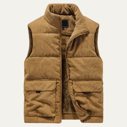 Warm Men's Corduroy Quilted Bodywarmer - Nocini