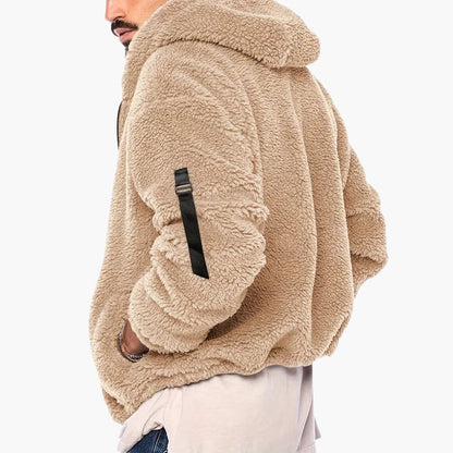 Men's Fleece Zip Up Long Sleeve Jacket