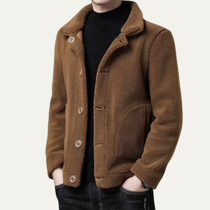 Thermal Men's Fleece Coat with Pockets