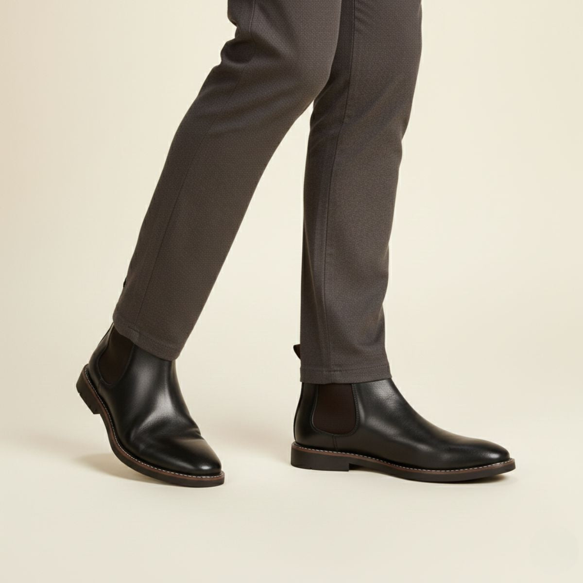 Tough Leather Men's Ankle Chelsea Boots