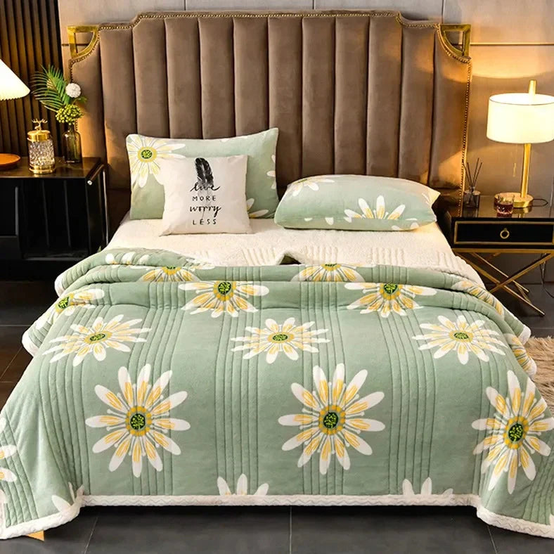 Soft Plush Flower Blanket - Nocini