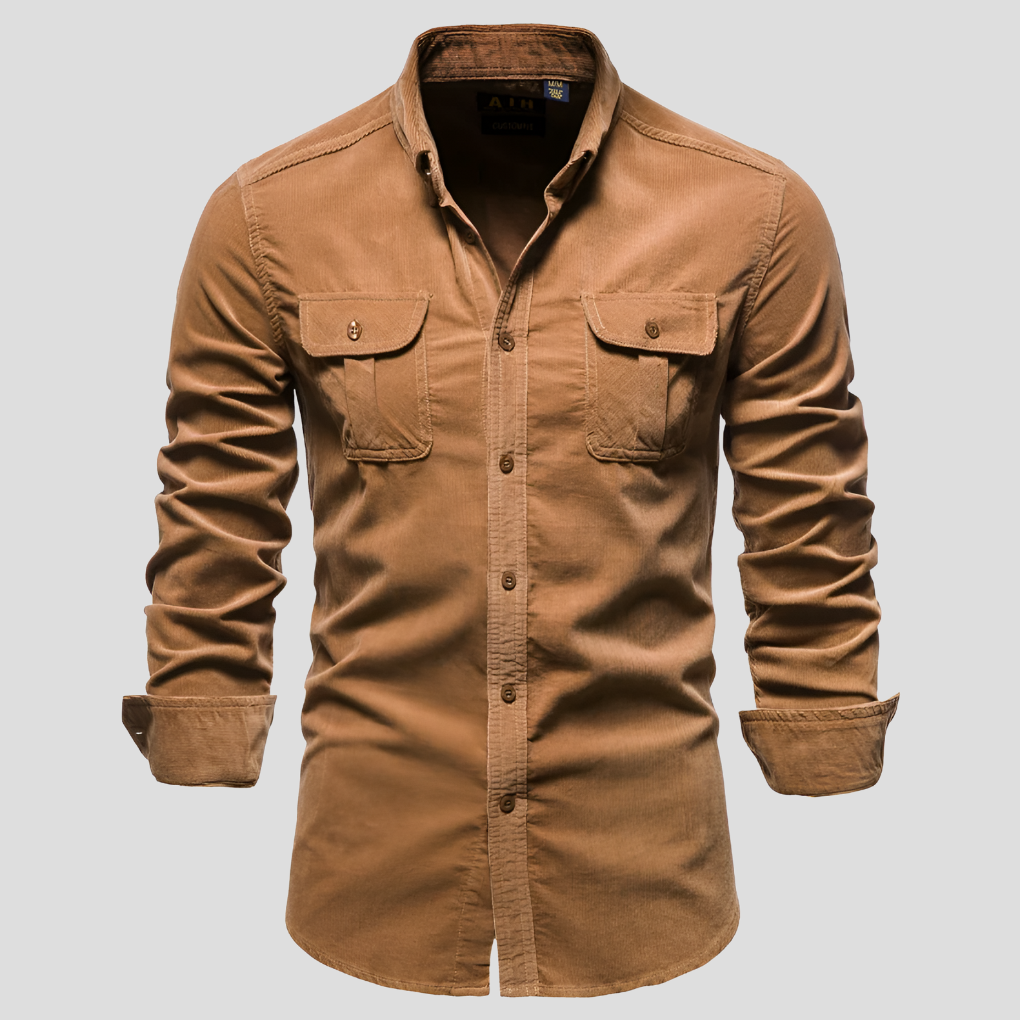 Classic Textured Button Down Shirt for Men