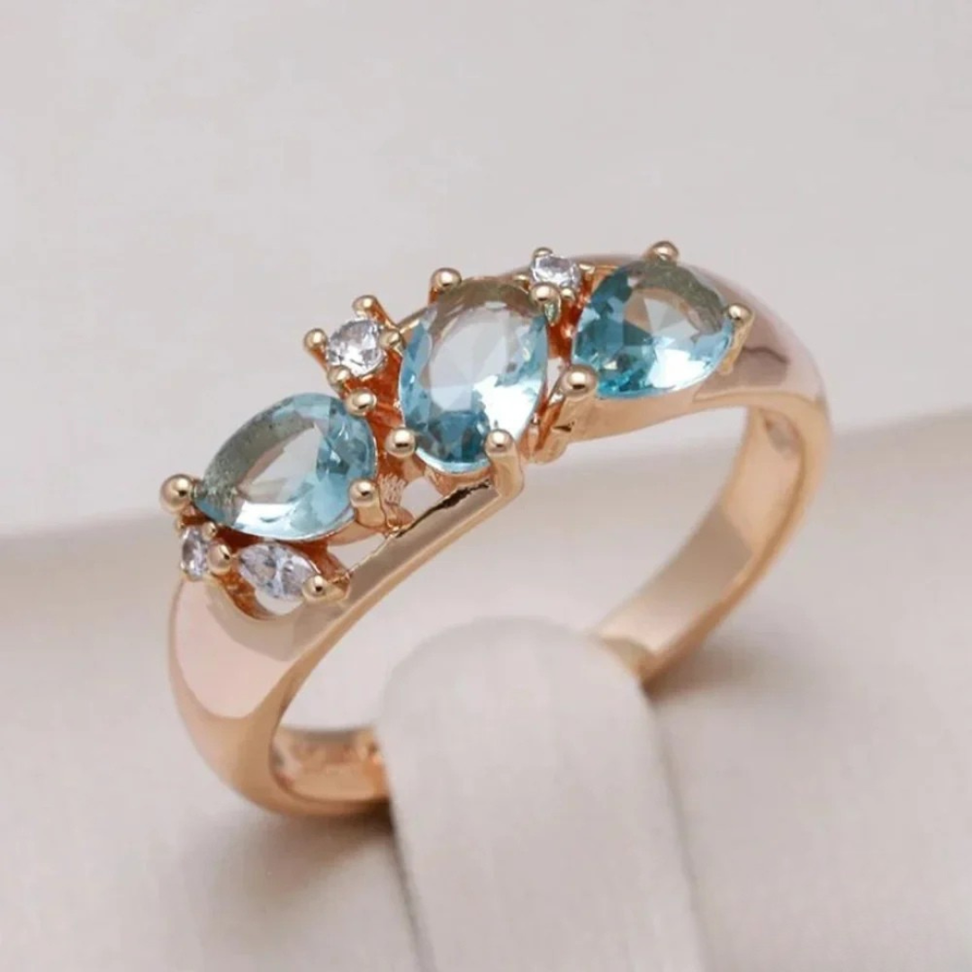 Sparkling Zirconia 14K Gold Ring - Nocini