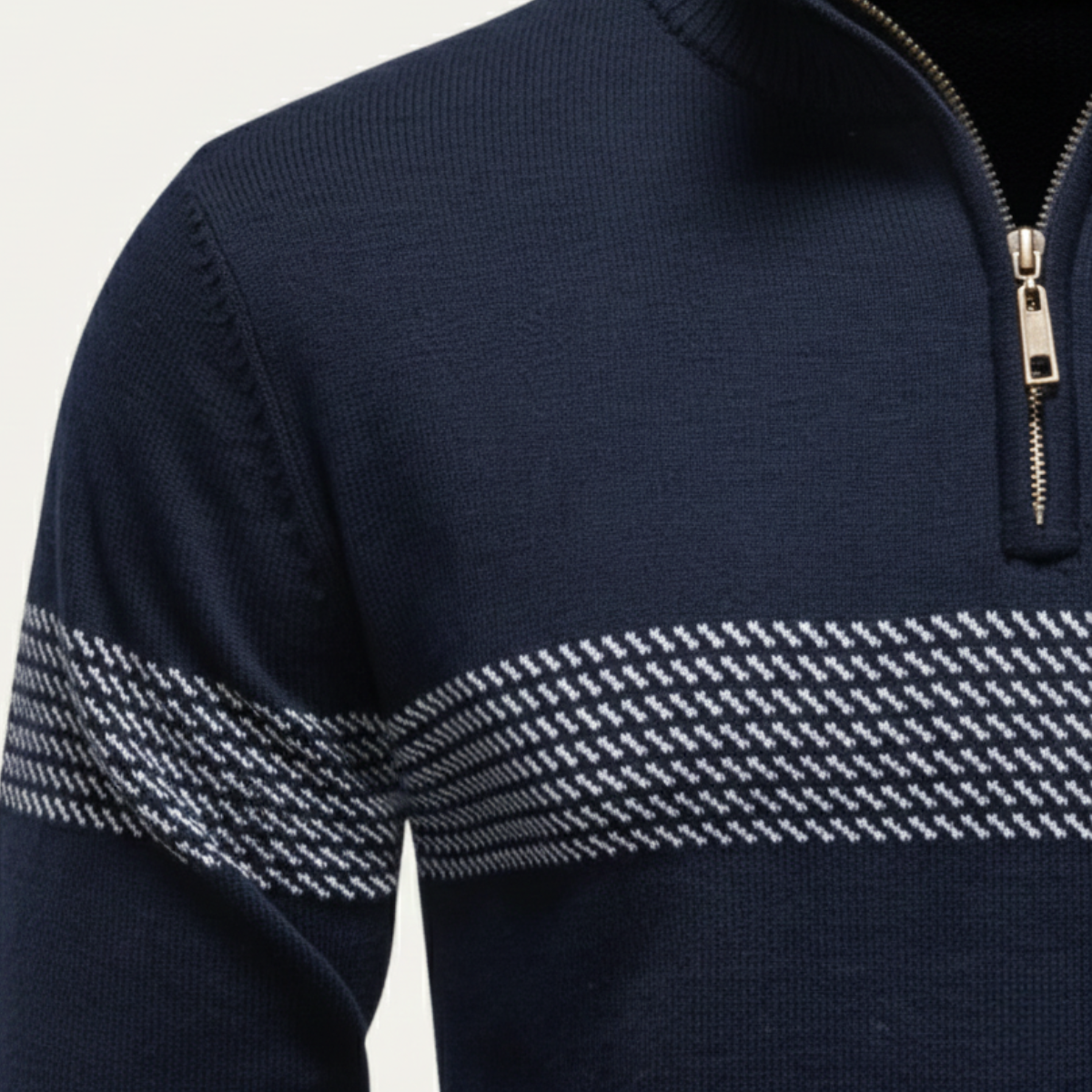 Relaxed Fit Men's Crew Neck Knit Sweater