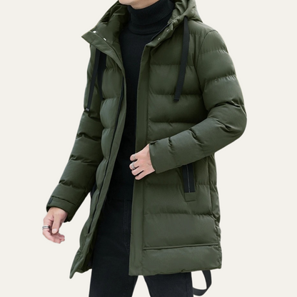 Men's Slim Fit Black Down Puffer Jacket