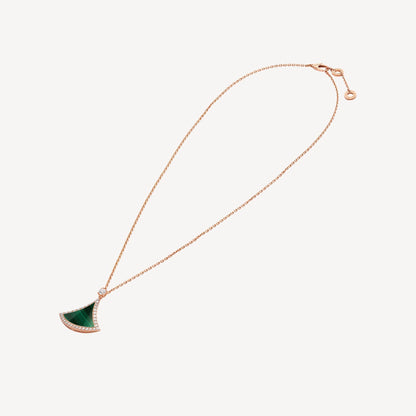 Elegant Green Agate Sterling Silver Necklace