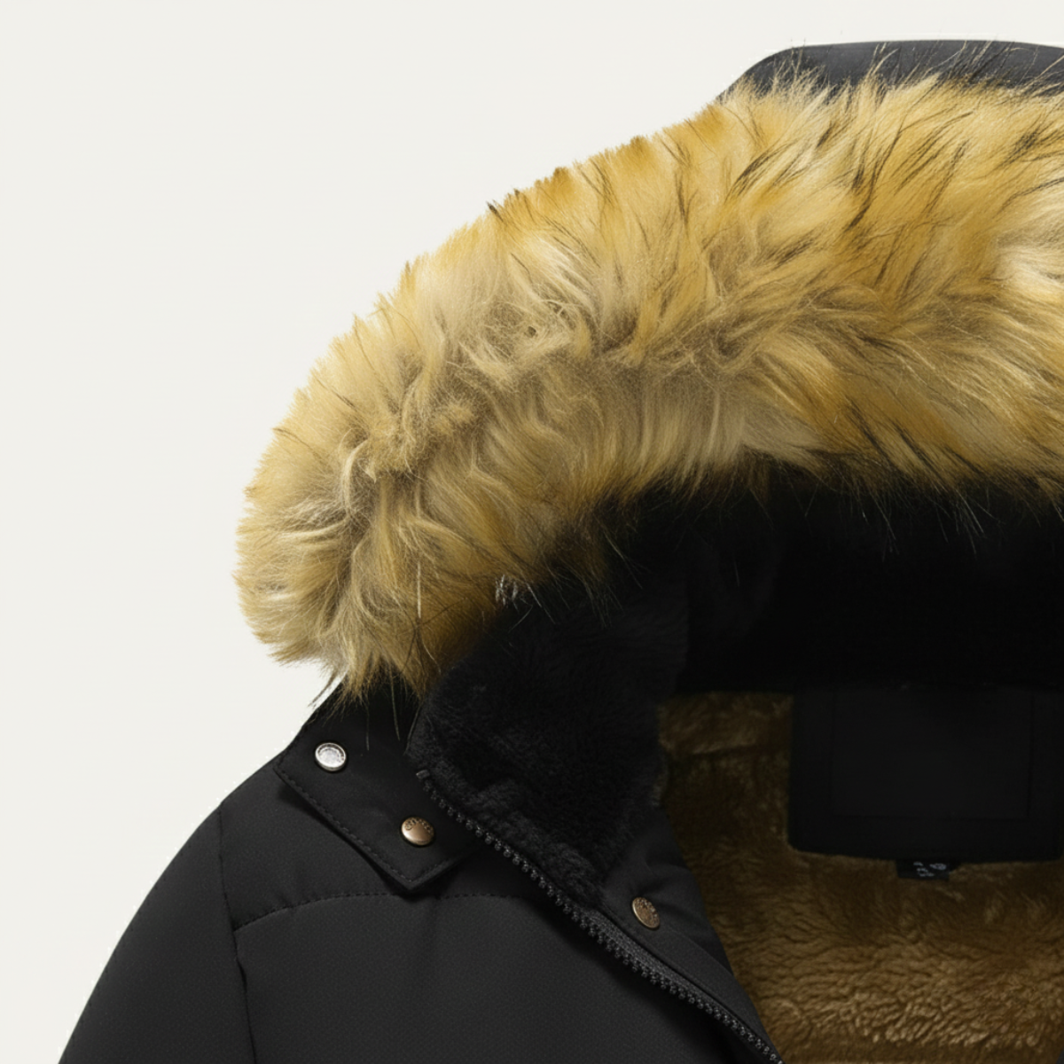 Waterproof Men's Fleece Hooded Winter Coat