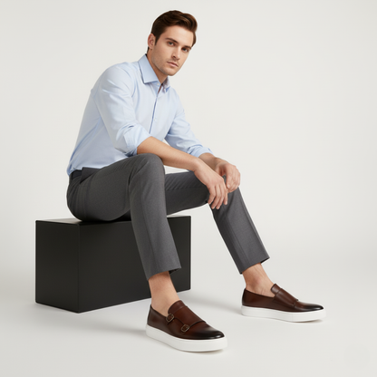 Luxury Mens Classic Leather Slip On Shoes