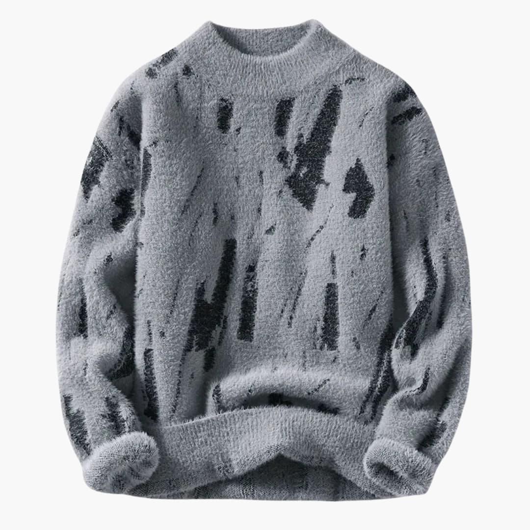 Soft Mens Crew Neck Printed Sweater