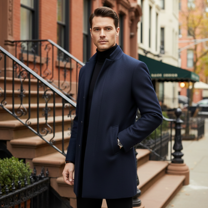 Timeless Water Resistant Mens Trench Coat