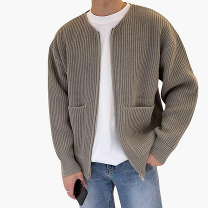 Men's Zip Front Pocket Sweater
