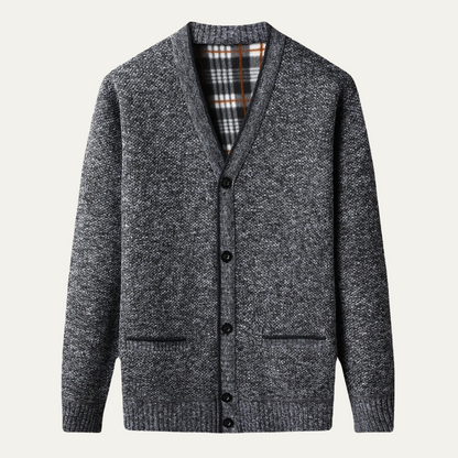 Cozy Men's Open Front Knit Cardigan Sweater