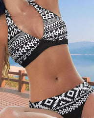 Women's Swimwear Bikini Set Halter Top Low Rise