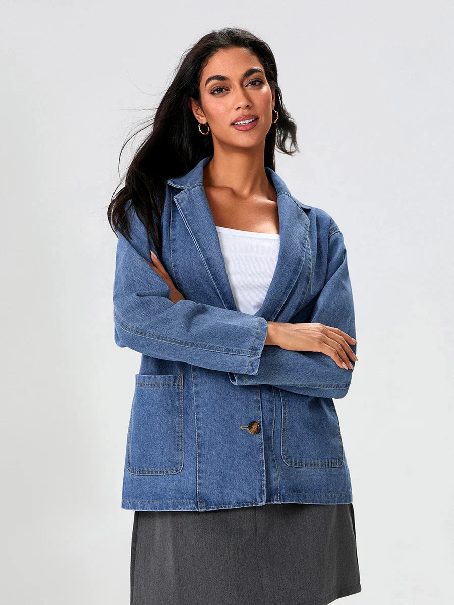 Timeless Dark Blue Classic Denim Jacket