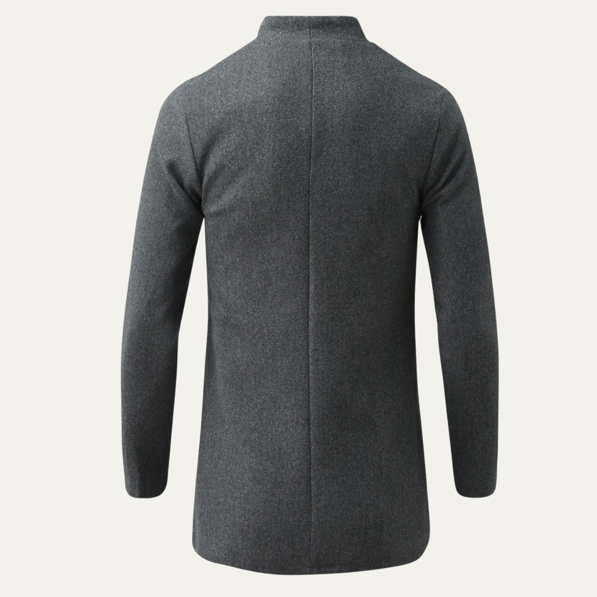 Classic Men's Wool Trench Coat with Collar