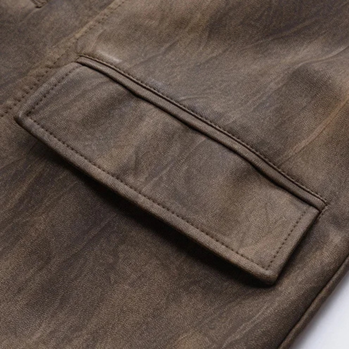 Classic Men's Brown Leather Blazer Jacket