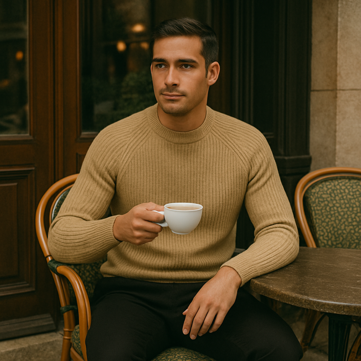 Luxury Cashmere Men's Crew Neck Sweater