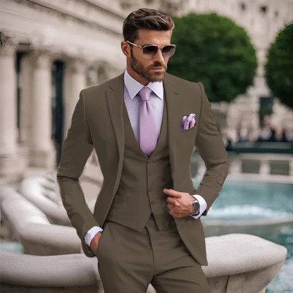Classic Men's 3 Piece Tailored Suit Set