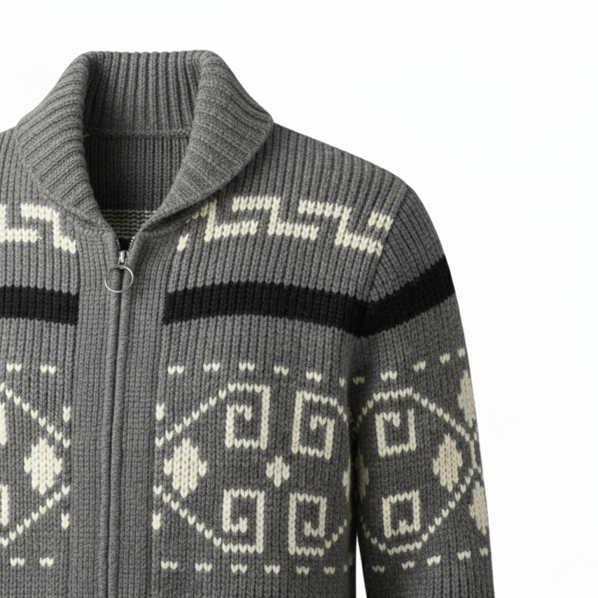 Classic Men's Chunky Knit Winter Cardigan