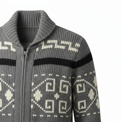 Classic Men's Chunky Knit Winter Cardigan