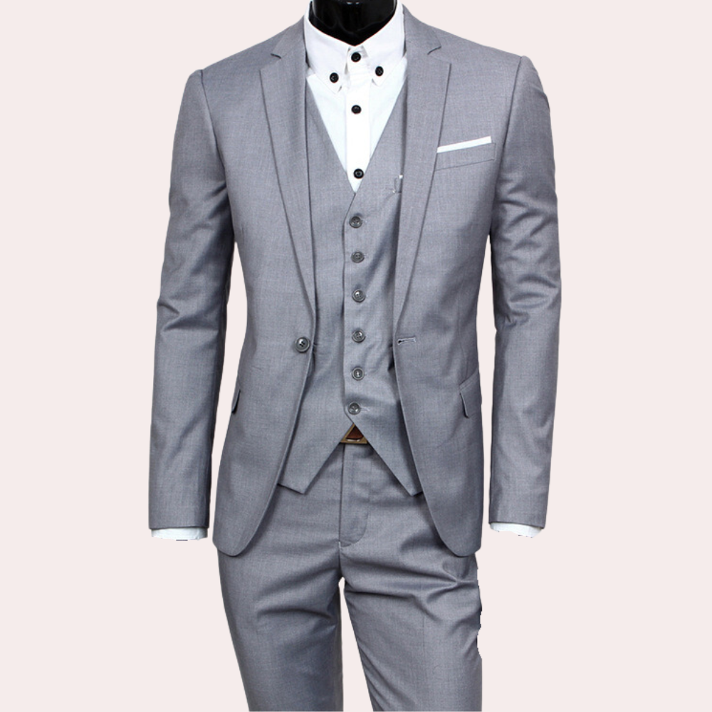 Mens Classic 3-Piece Business Suit