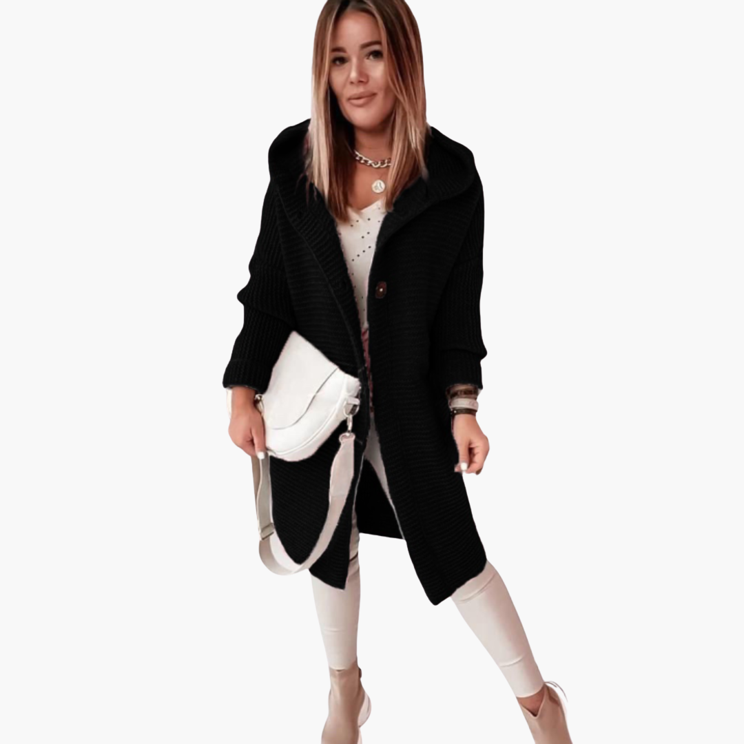 Ladies Open Front Hoodie Sweater