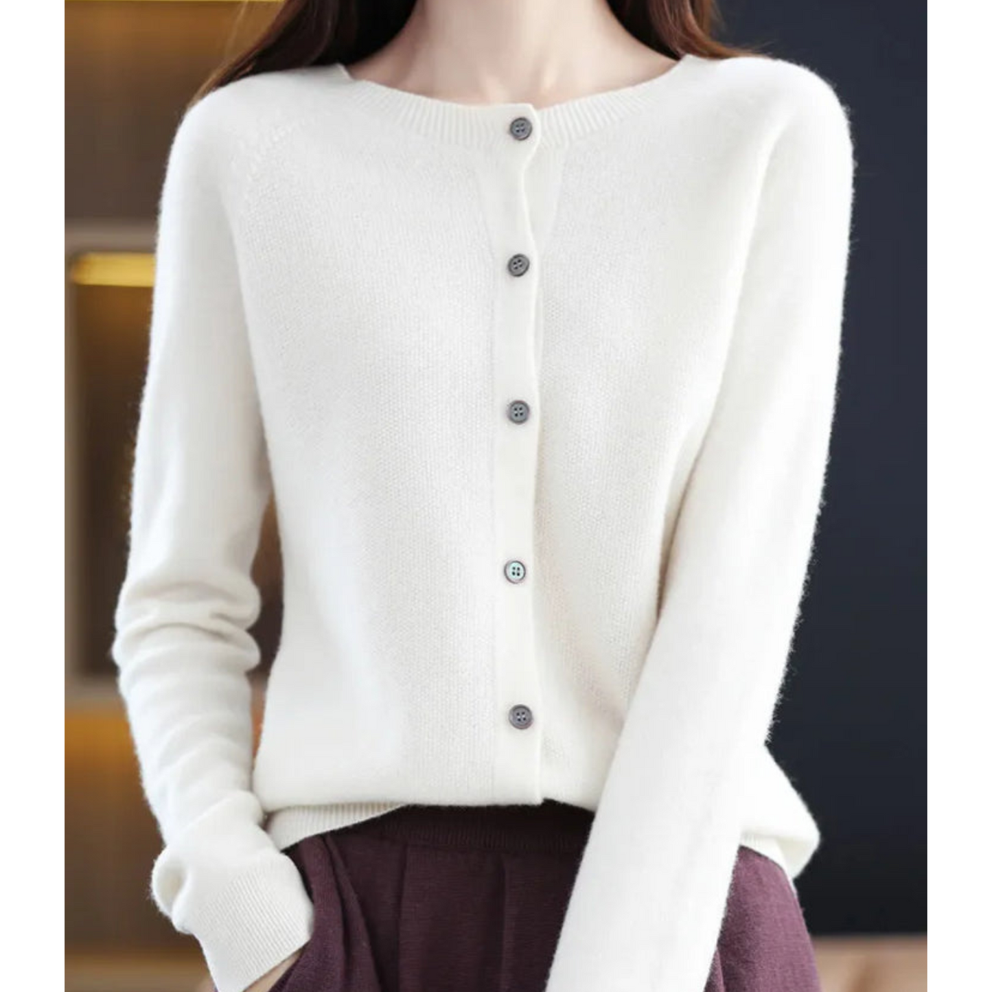 Classic Women's Open Front Knit Cardigan
