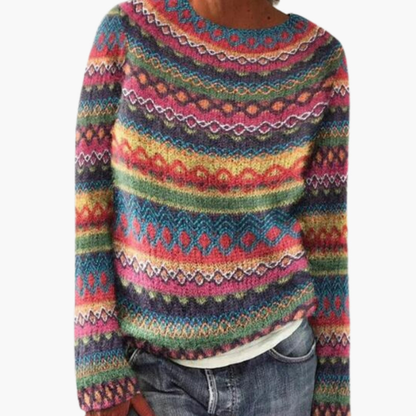 Soft Crew Neck Ladies Pullover Sweater