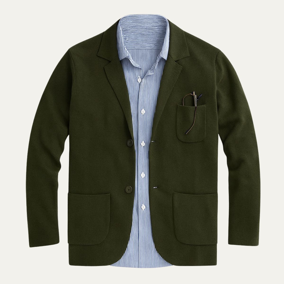 Classic Light Grey Suit Jacket for Men - Nocini