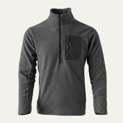 Soft Men's Cashmere Crew Neck Sweater with Pocket