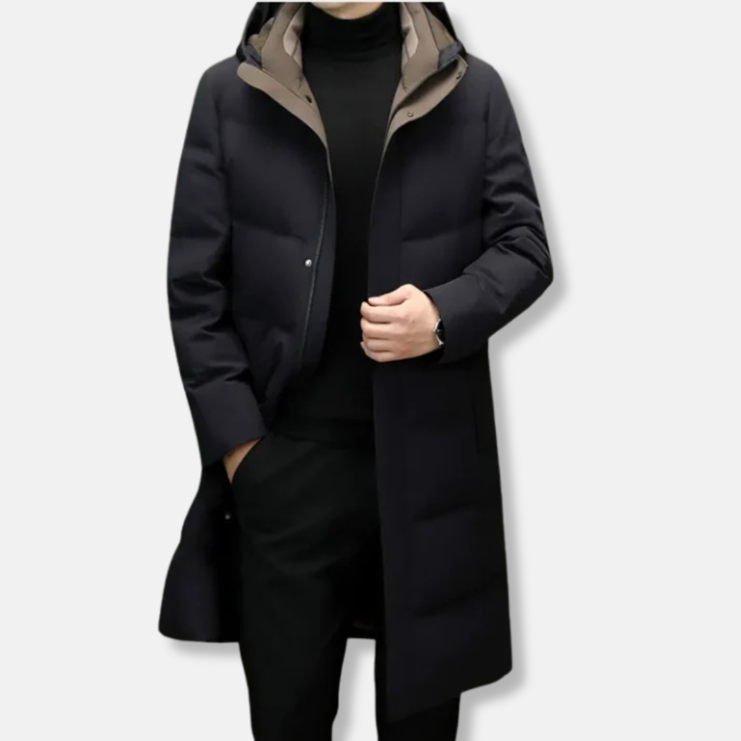 Warm Quilted Long Down Puffer Coat