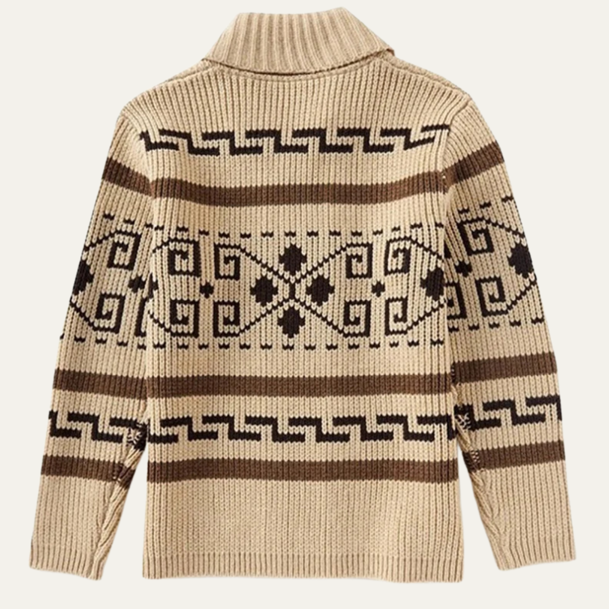 Luxury Men's Cashmere Crew Neck Cardigan Sweater