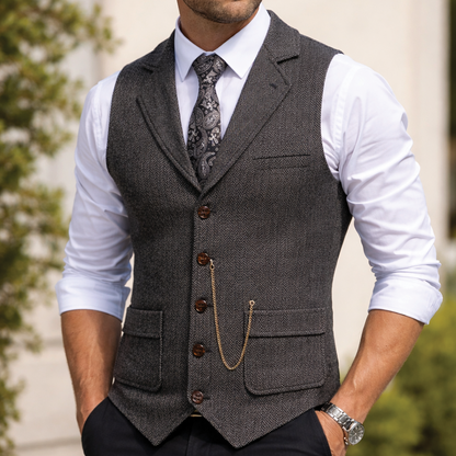 Classic Casual Cotton Waistcoat - Nocini