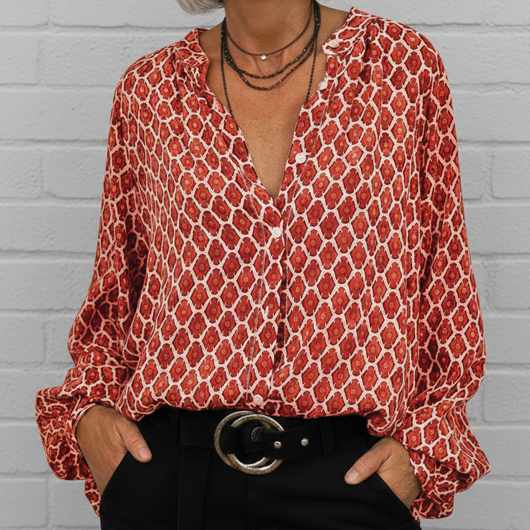 Fall Women's V Neck Shirt