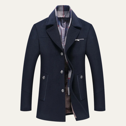 Luxury Men's Wool Cashmere Coat - Nocini